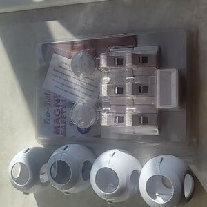 Childproof door knob and magnetic cabinet locks